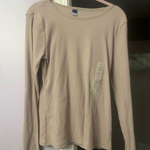 Old Navy Women's Taupe Long Sleeve Top